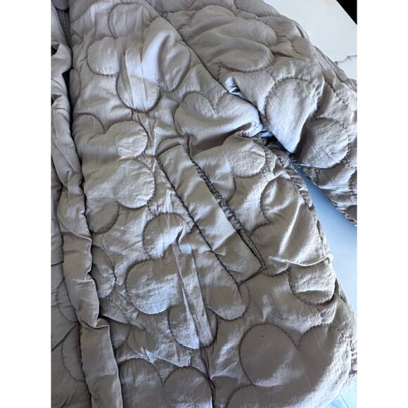 Zara Girls Tan Quilted Puffer Coat Size 2-3 Years - Picture 5 of 9